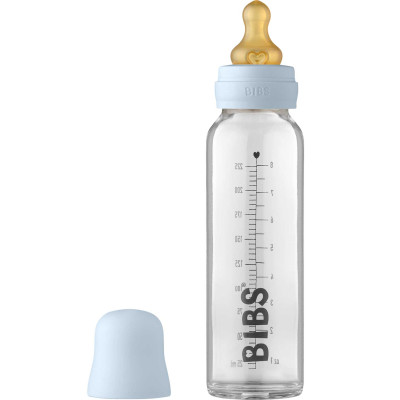 BIBS Baby Bottle Complete Set Biberon 225ml - Baby Blue