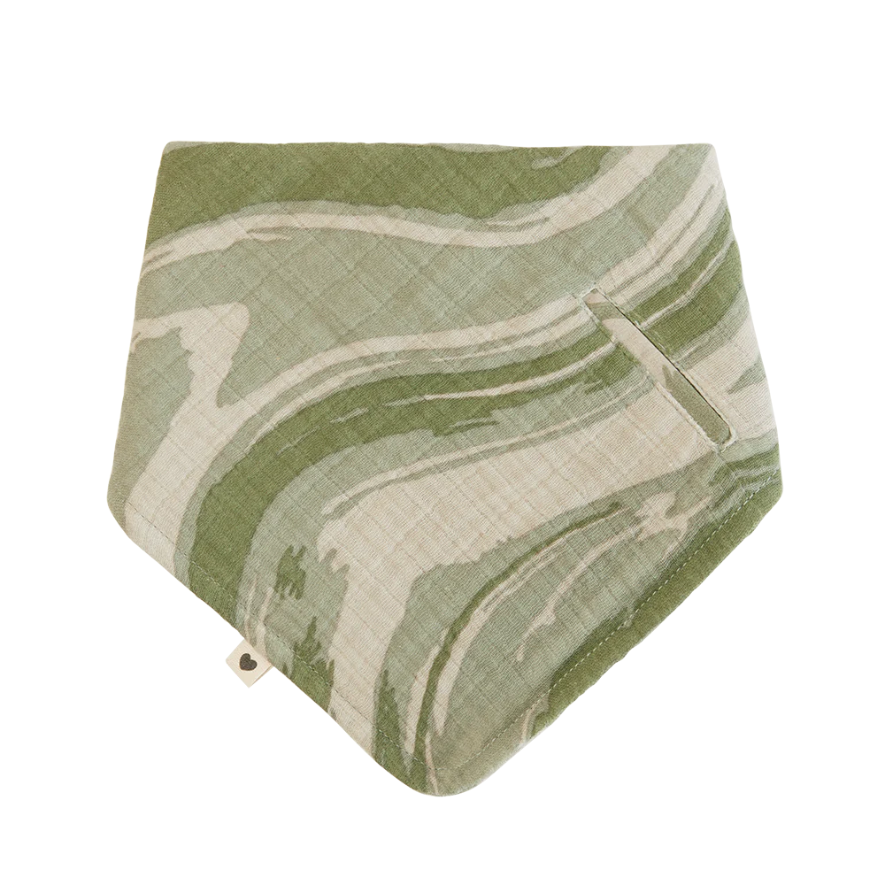 Bandana Bib - Tie Dye Camo Green