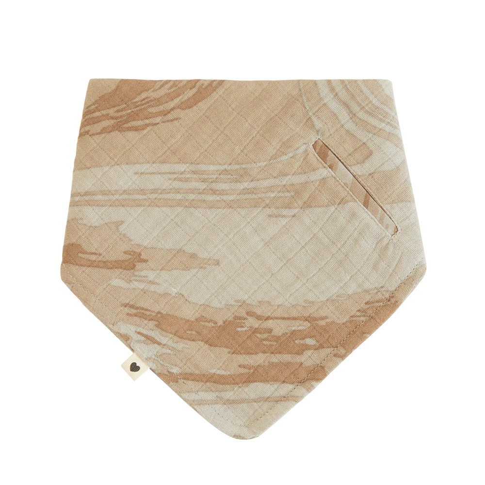 Bandana Bib - Tie Dye Camo Sand